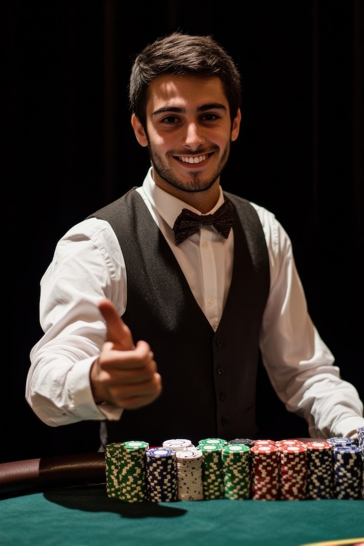 Blackjack with real dealer and side-bet options Live blackjack table with dealer dealing cards